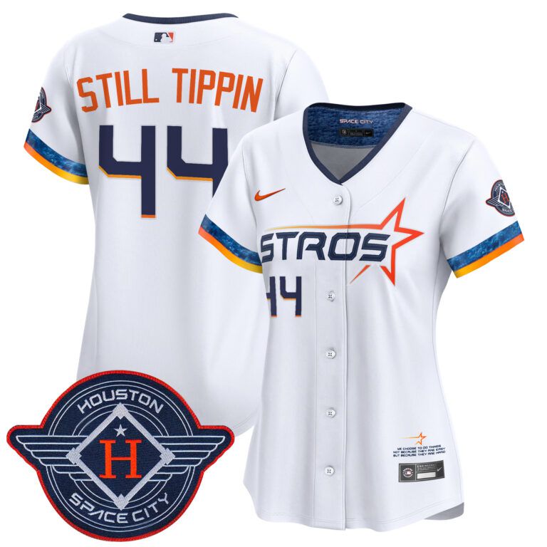 Women Houston Astros #44 Still Tippin white 2025 City Connect Vapor Limited Stitched Jersey